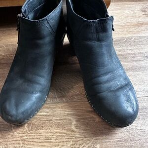 Dansko Charcoal Heeled Ankle Boots